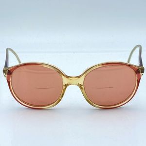 Vintage Pathway Brown Translucent Oval Sunglasses Frames